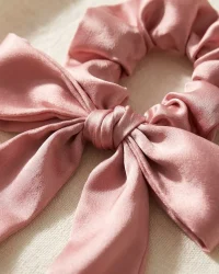 Bow Tail Scrunchie, close up