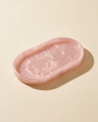 Mica Acetate Catch Tray in Rose Mica