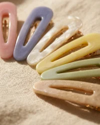 Mica Snap Clip Set of 6, close up