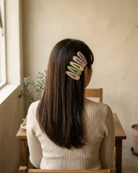 Mica Snap Clip Set of 6, worn in the hair