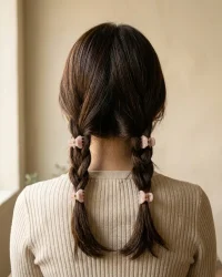 Mini Claw Set of 4, worn in the hair