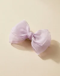 Organza Double Bow in Lilac Dusk