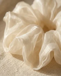 Oversized Organza Scrunchie, close up