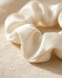 Satin Scrunchie Trio, close up