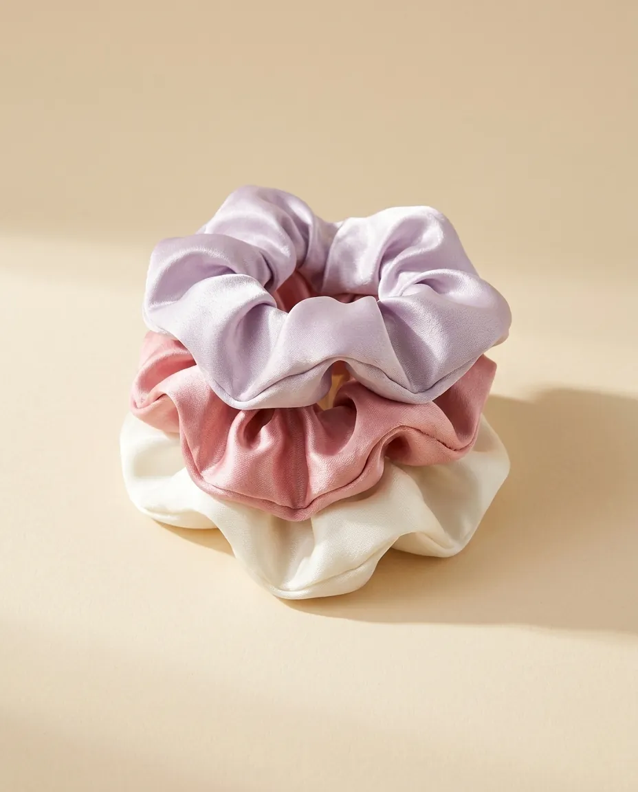 Satin Scrunchie Trio