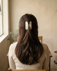 Scallop Shell Claw, worn in the hair
