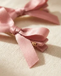 Skinny Ribbon Bow Pair, close up