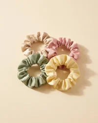 Skinny Satin Scrunchie Set of 4