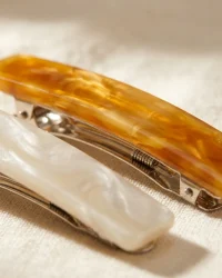 Slide Barrette Pair, close up