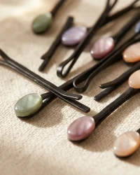 Tipped Bobby Pin Set of 12, close up