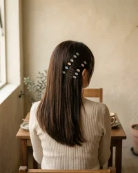 Tipped Bobby Pin Set of 12, worn in the hair