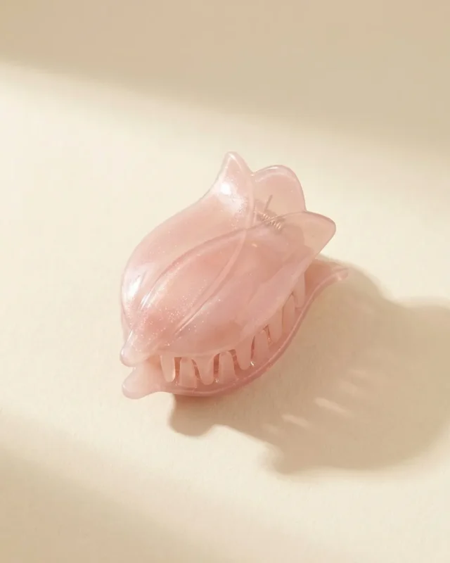 Tulipan-hårklemme i Rose Mica