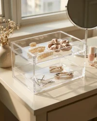 Two-Tier Vanity Tray on a vanity table